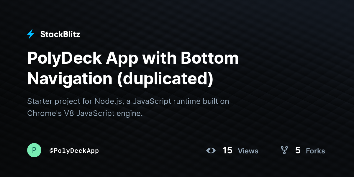 PolyDeck App with Bottom Navigation (duplicated) - StackBlitz