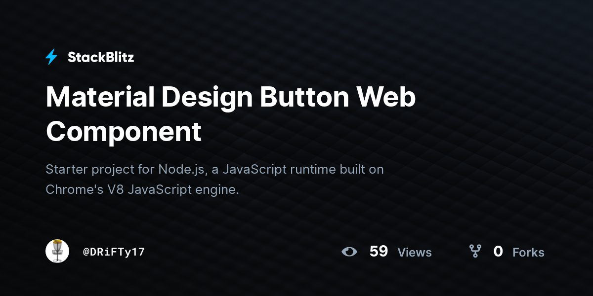 Material Design Button Web Component - StackBlitz