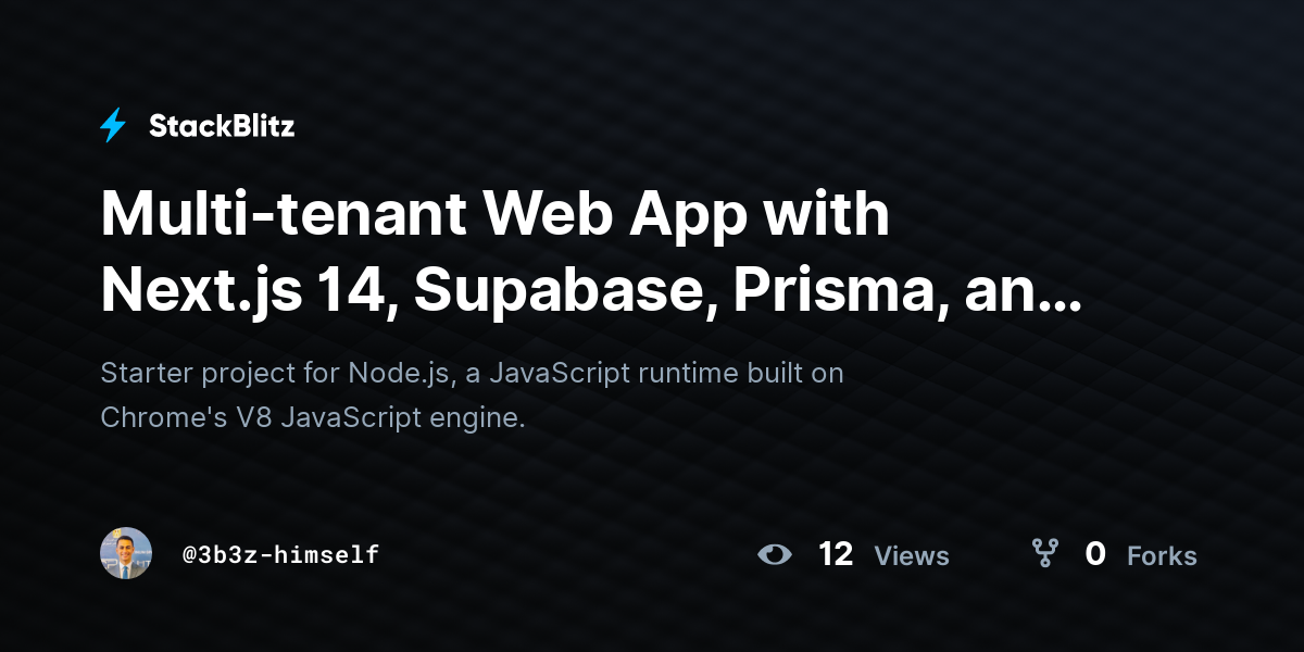 Multi-tenant Web App with Next.js 14, Supabase, Prisma, and NextUI ...
