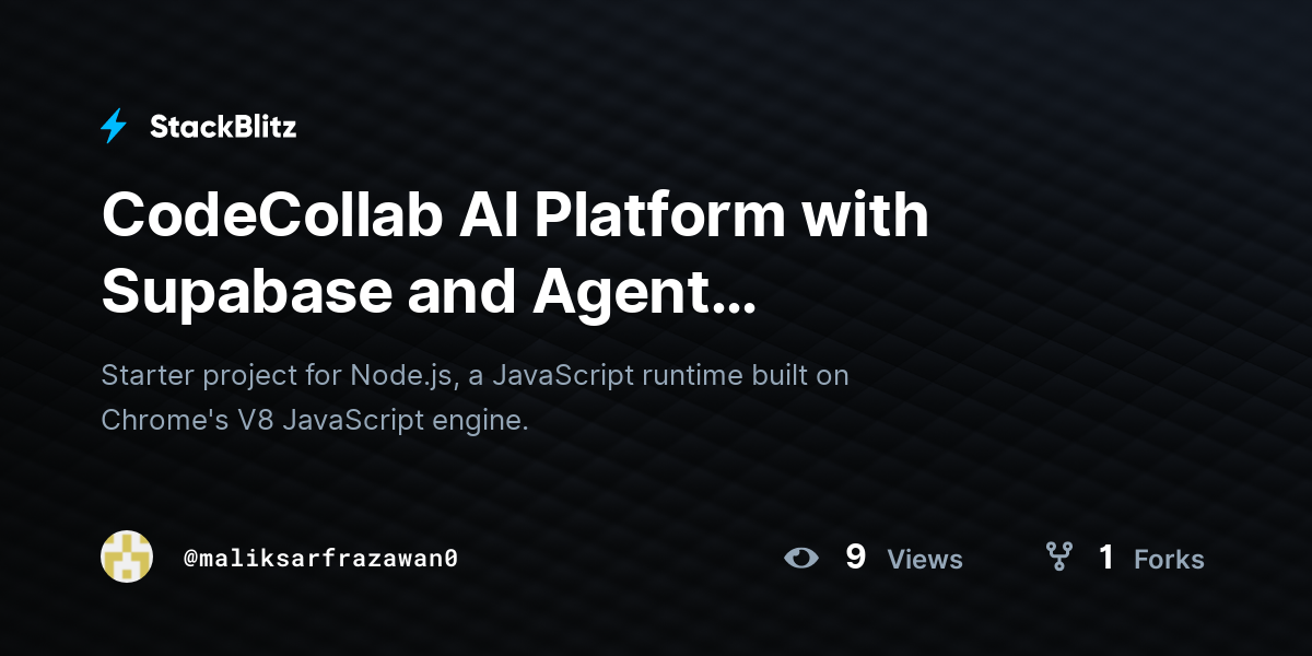 CodeCollab AI Platform with Supabase and Agent Collaboration ...