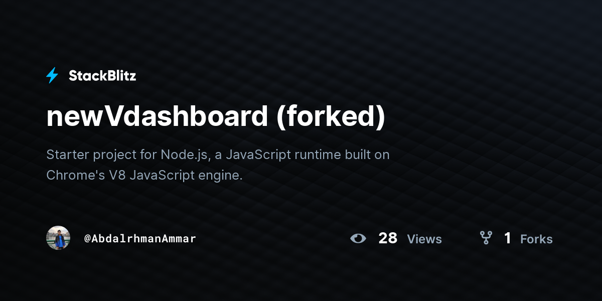 newVdashboard (forked) - StackBlitz