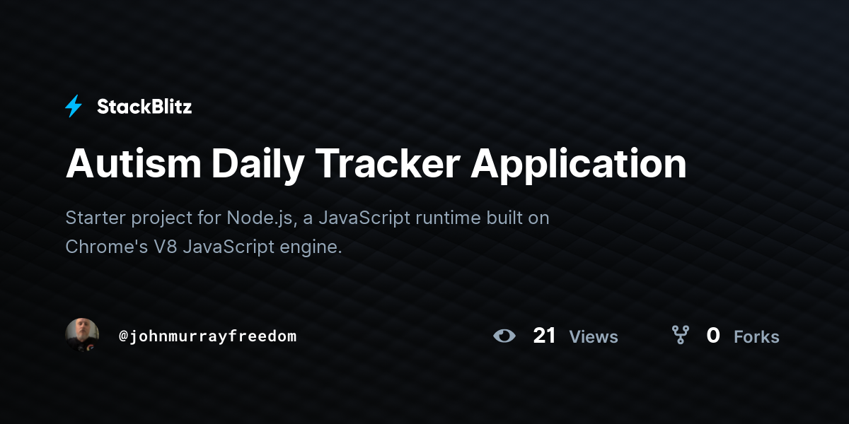 Autism Daily Tracker Application - StackBlitz
