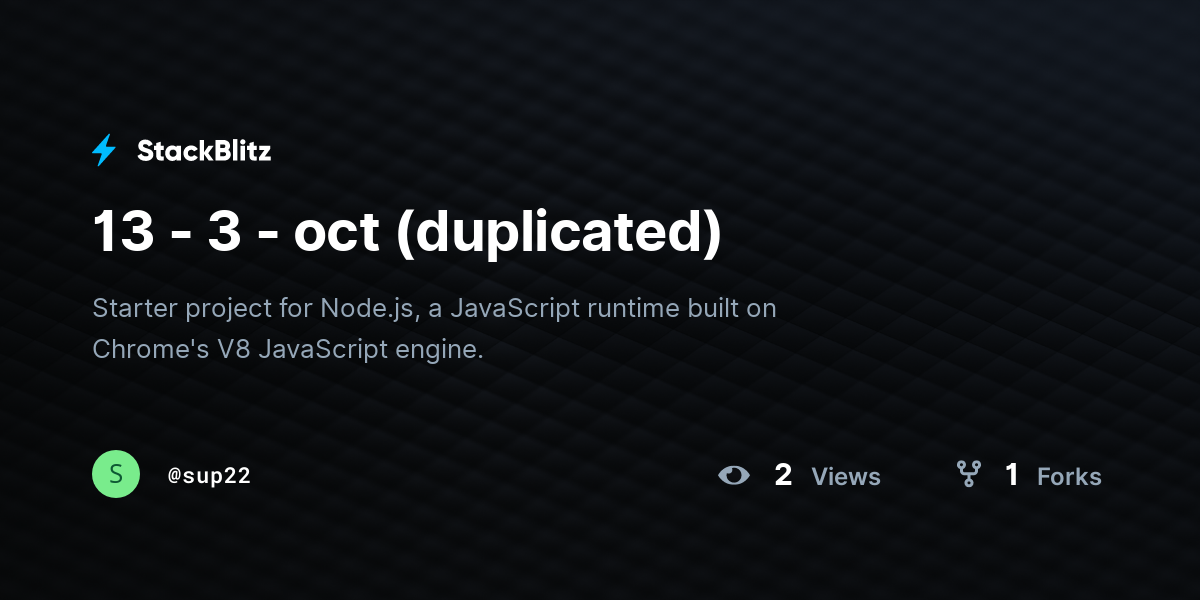 13 3 Oct Duplicated Stackblitz