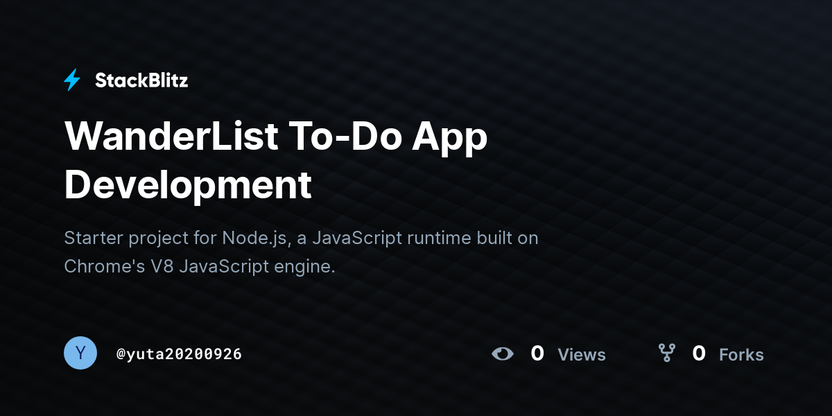 WanderList To-Do App Development - StackBlitz