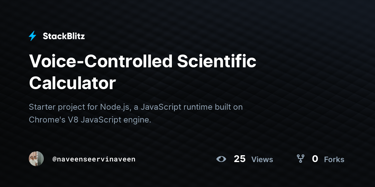 Voice-Controlled Scientific Calculator - StackBlitz