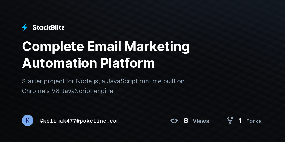 Complete Email Marketing Automation Platform - StackBlitz