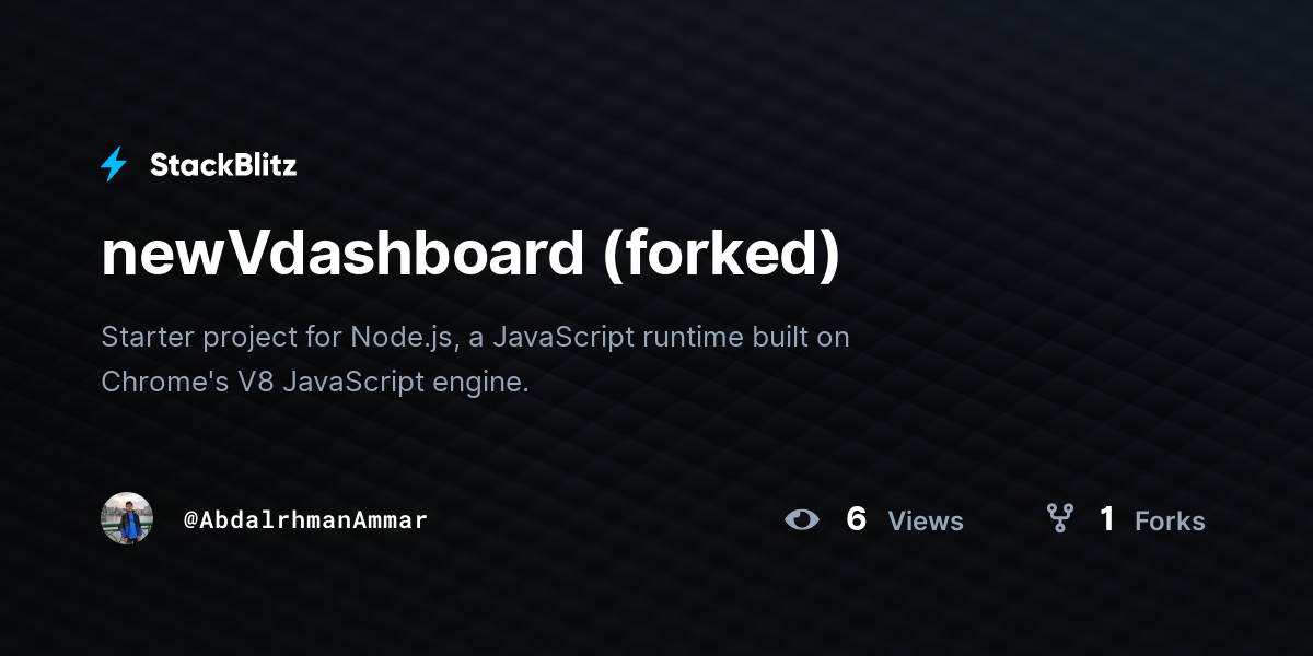 newVdashboard (forked) - StackBlitz