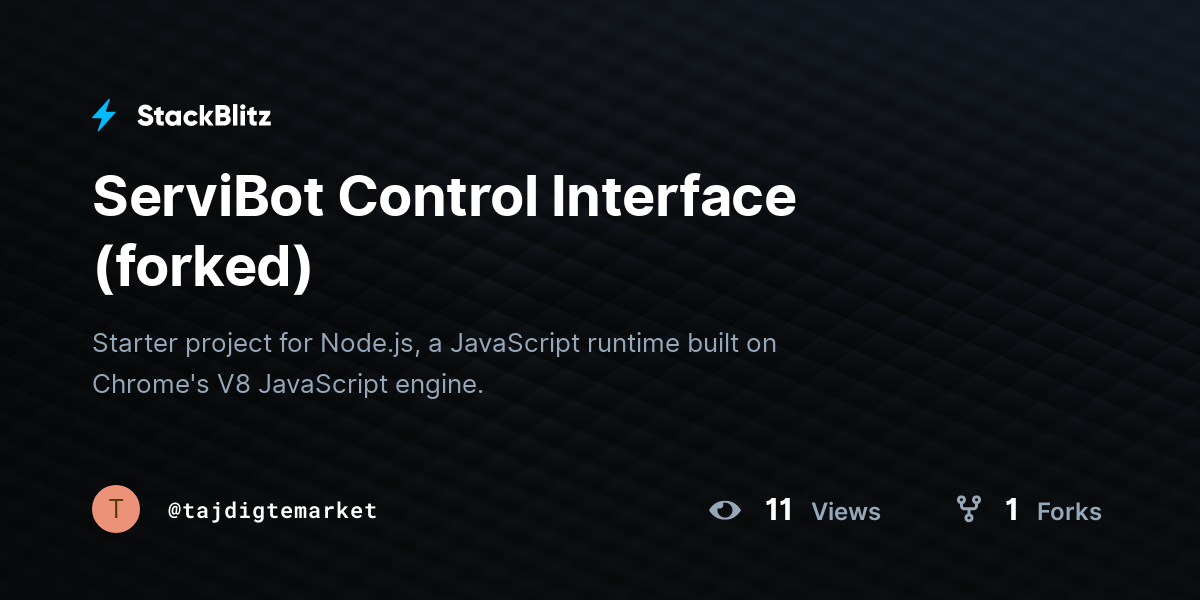 ServiBot Control Interface (forked) - StackBlitz