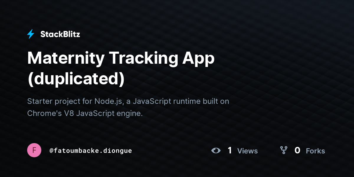 Maternity Tracking App (duplicated) - StackBlitz