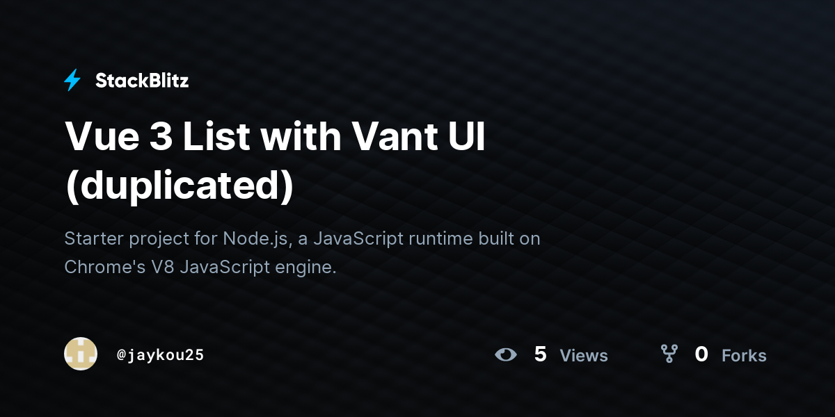 Vue 3 List with Vant UI (duplicated) - StackBlitz