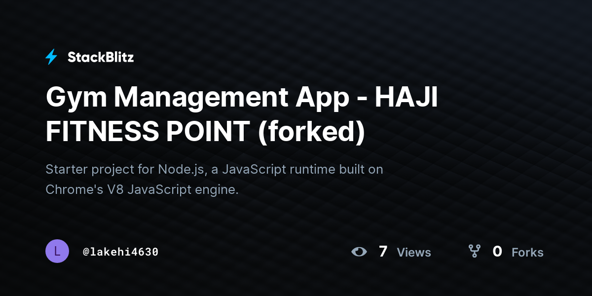 Gym Management App - HAJI FITNESS POINT (forked) - StackBlitz