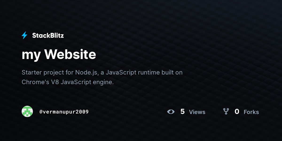 my Website - StackBlitz