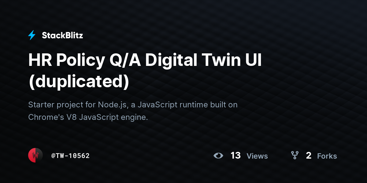 HR Policy Q/A Digital Twin UI (duplicated) - StackBlitz