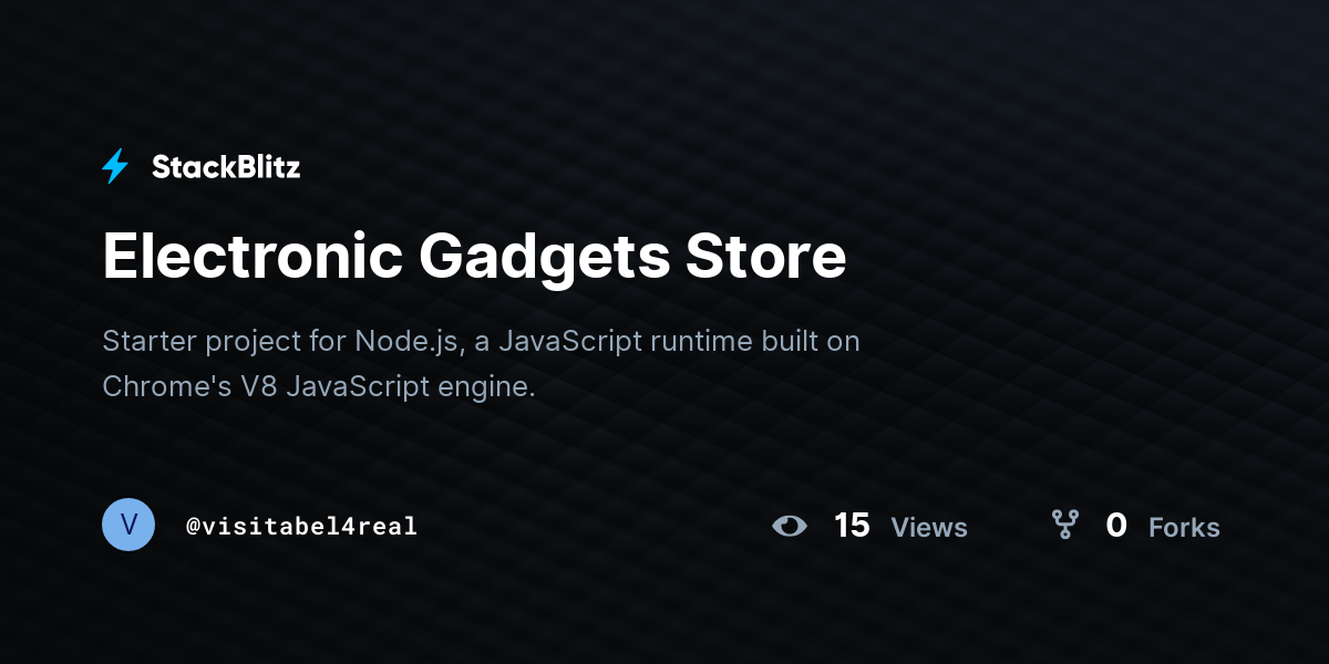 Electronic Gadgets Store - StackBlitz