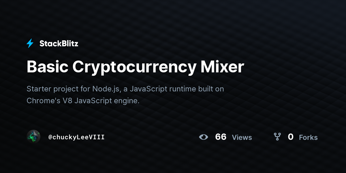 Basic Cryptocurrency Mixer - StackBlitz
