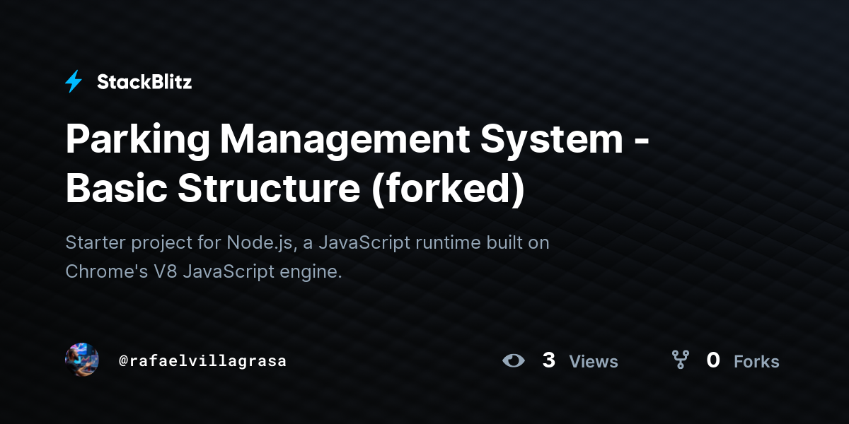 Parking Management System - Basic Structure (forked) - StackBlitz