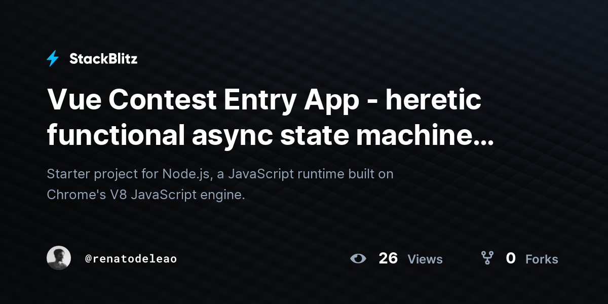 Vue Contest Entry App - heretic functional async state machine (forked ...