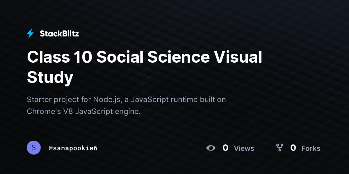 Class 10 Social Science Visual Study - StackBlitz