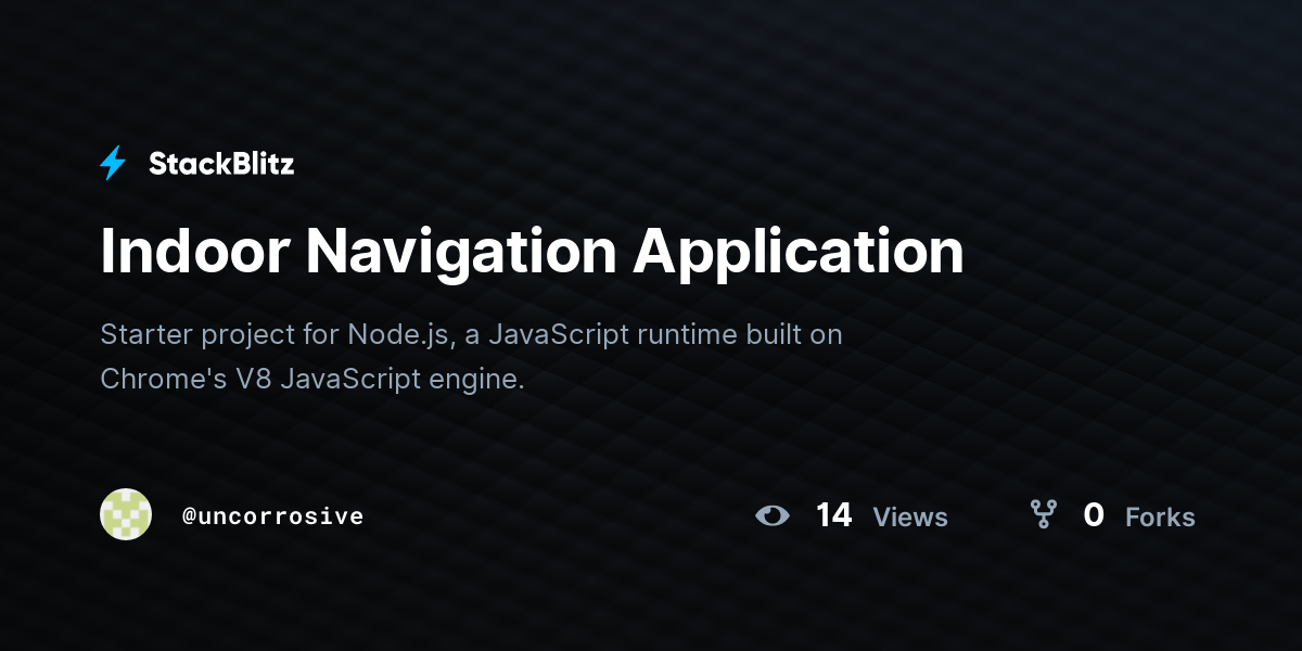 Indoor Navigation Application - StackBlitz
