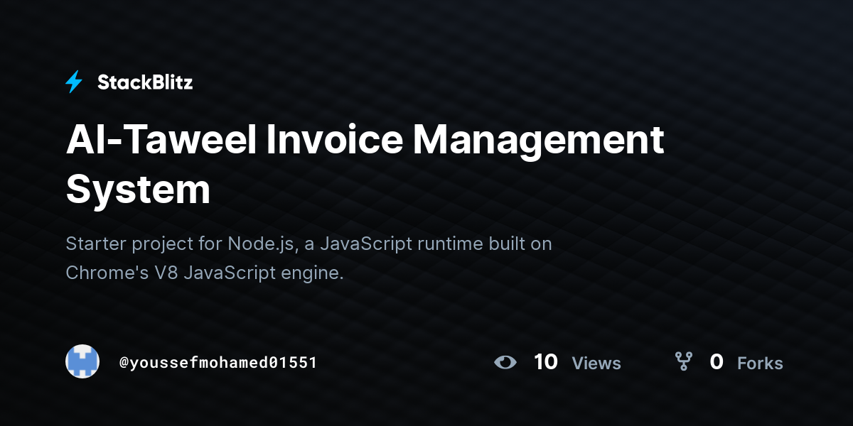 Al-Taweel Invoice Management System - StackBlitz