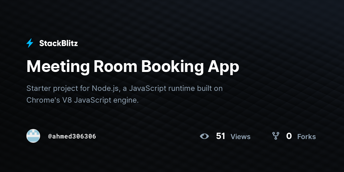 Meeting Room Booking App - StackBlitz