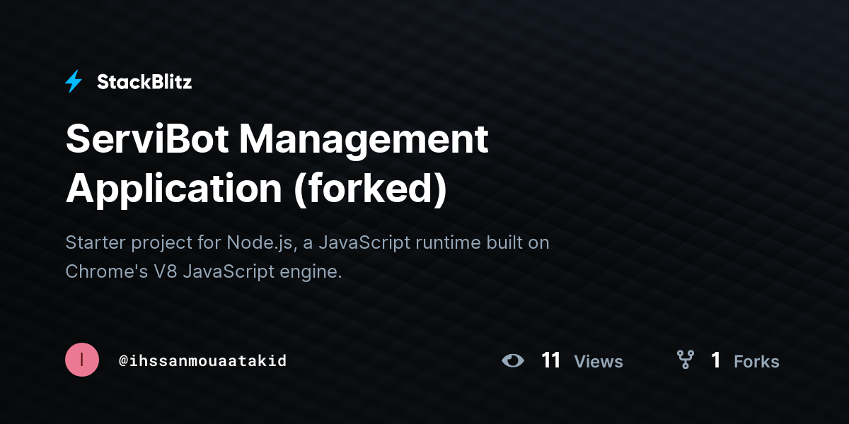 ServiBot Management Application (forked) - StackBlitz