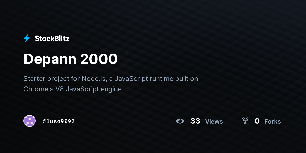Depann 2000 - StackBlitz