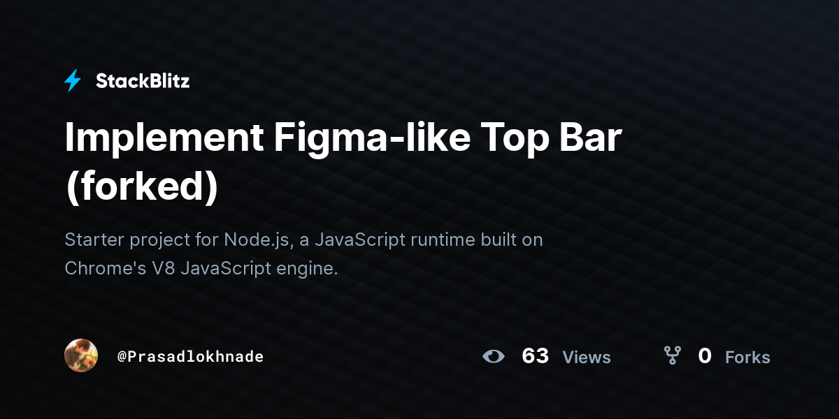 Implement Figma-like Top Bar (forked) - StackBlitz