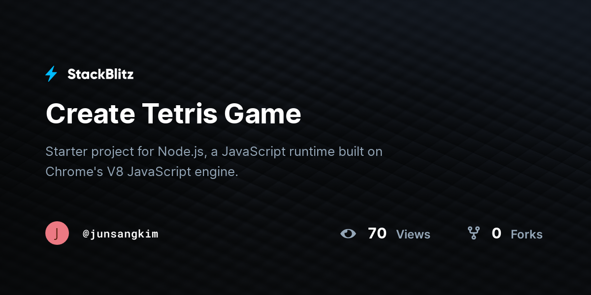 Create Tetris Game - StackBlitz