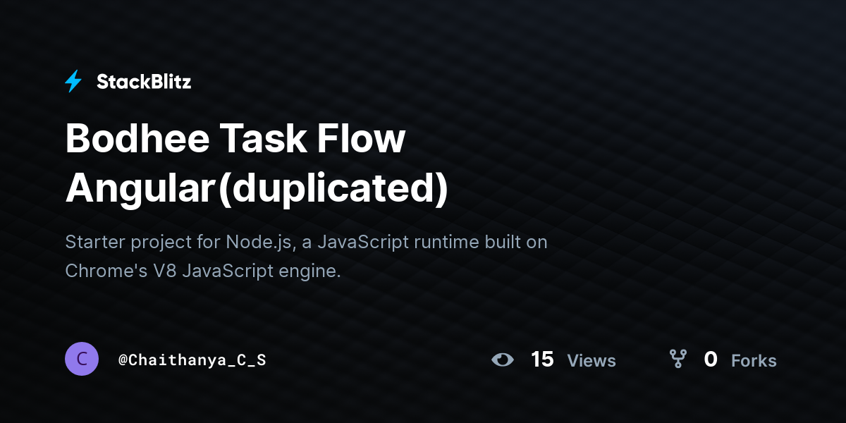 Bodhee Task Flow Angular(duplicated) - StackBlitz
