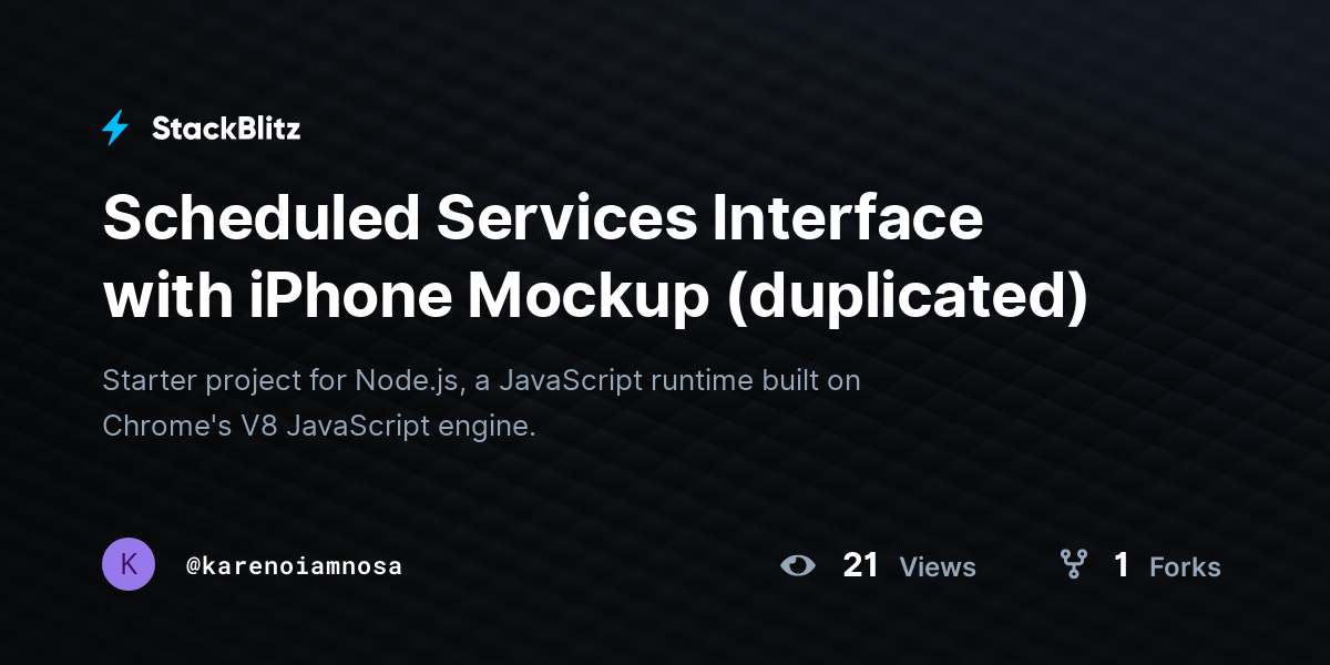 Scheduled Services Interface with iPhone Mockup (duplicated) - StackBlitz