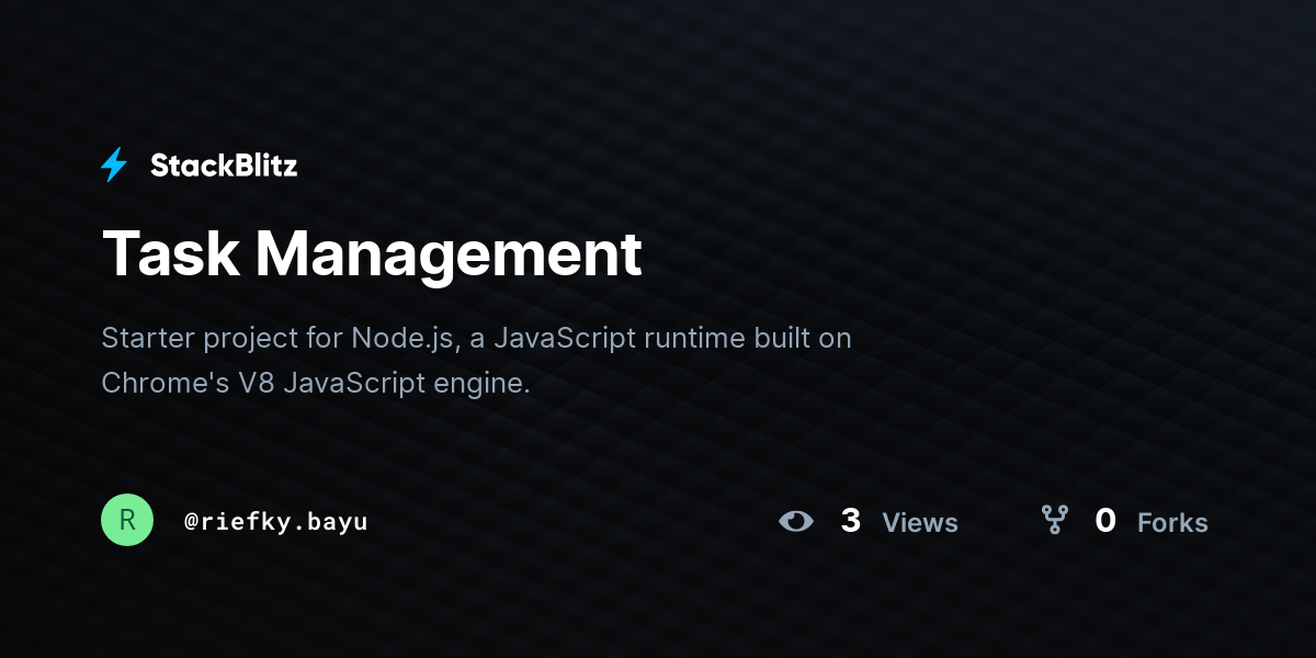 Task Management - StackBlitz