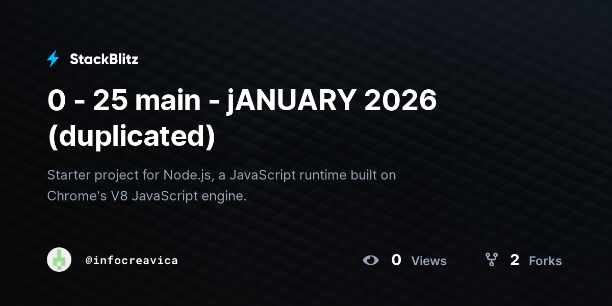 0 - 25 main - jANUARY 2026 (duplicated) - StackBlitz