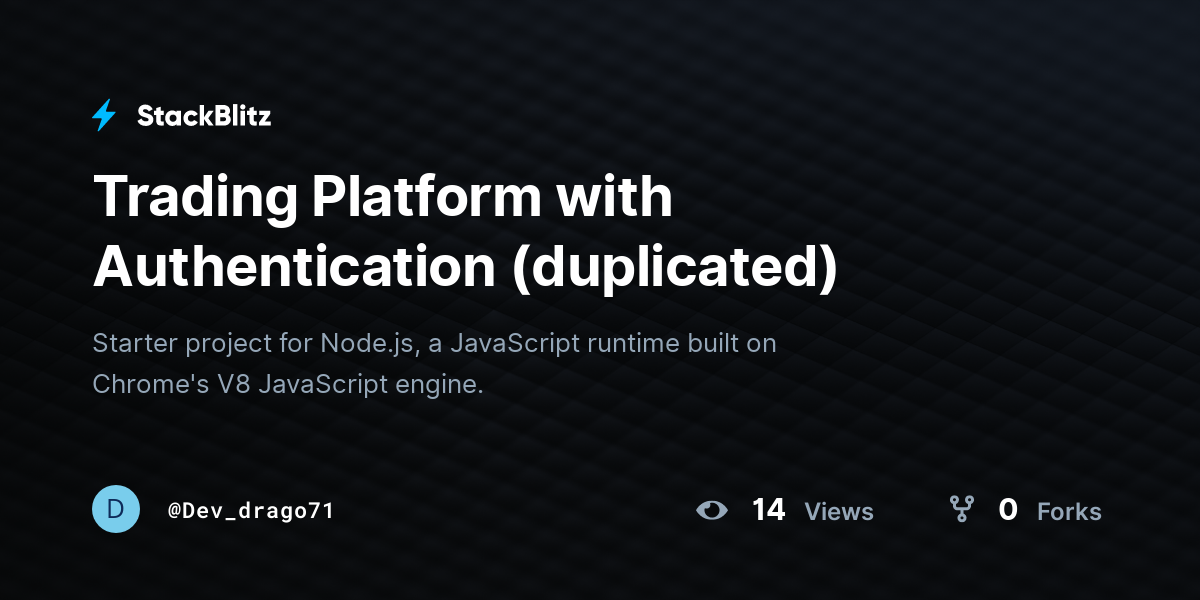 Trading Platform with Authentication (duplicated) - StackBlitz