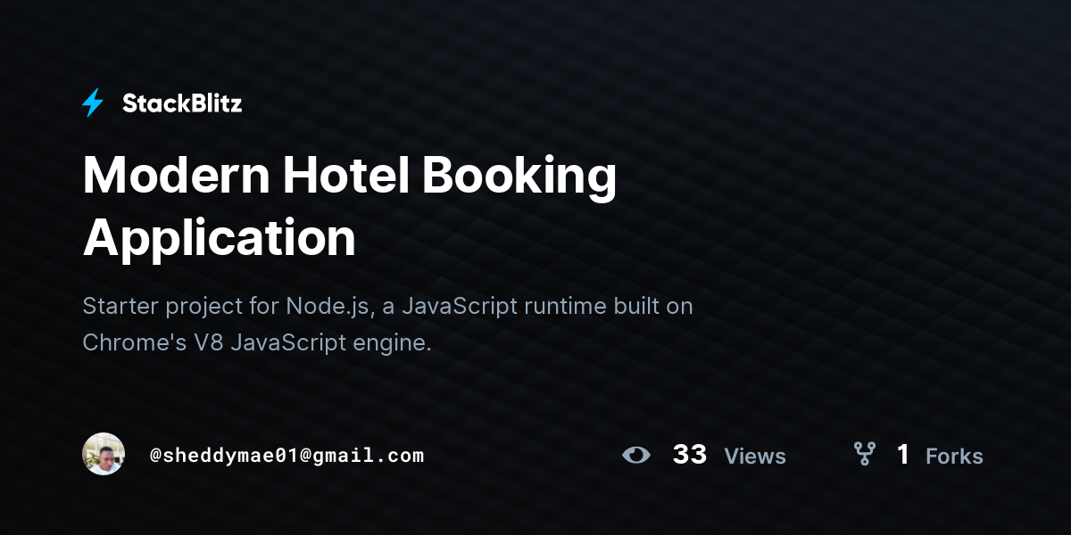 Modern Hotel Booking Application - StackBlitz