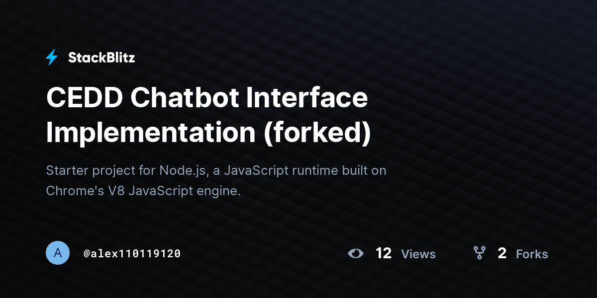 CEDD Chatbot Interface Implementation (forked) - StackBlitz
