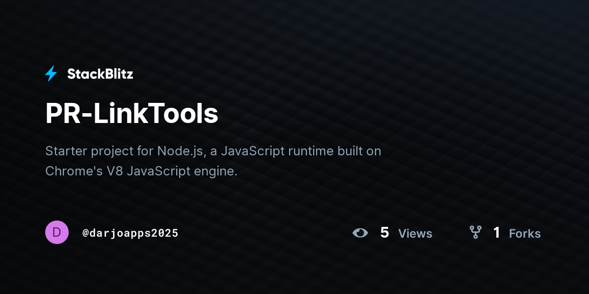 PR-LinkTools - StackBlitz