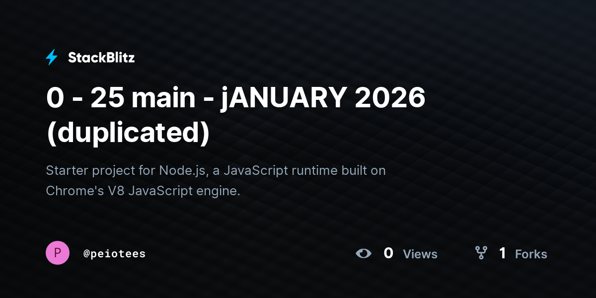 0 - 25 main - jANUARY 2026 (duplicated) - StackBlitz
