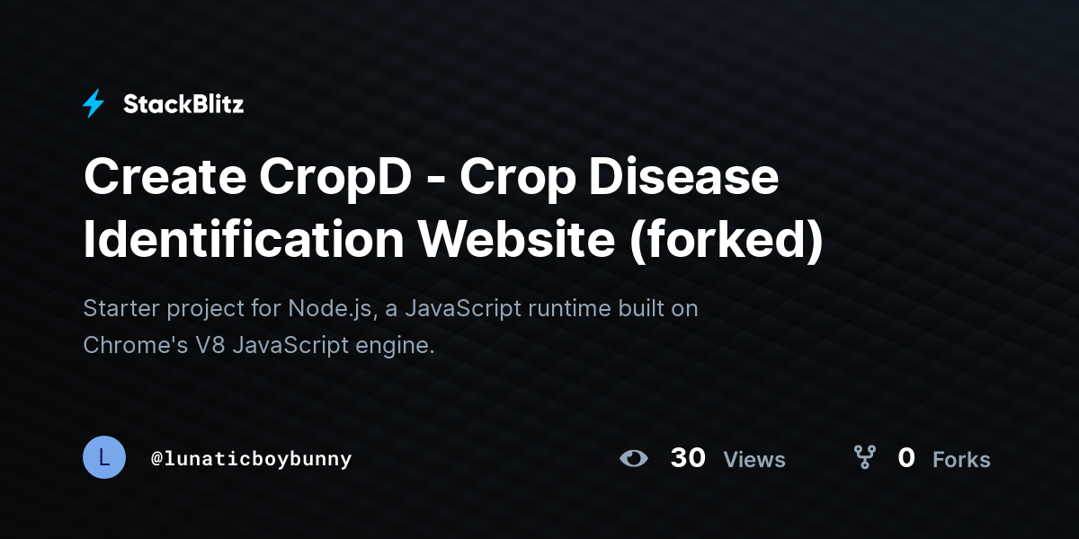 Create CropD - Crop Disease Identification Website (forked) - StackBlitz