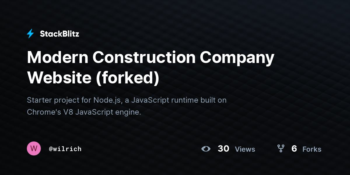 Modern Construction Company Website (forked) - StackBlitz