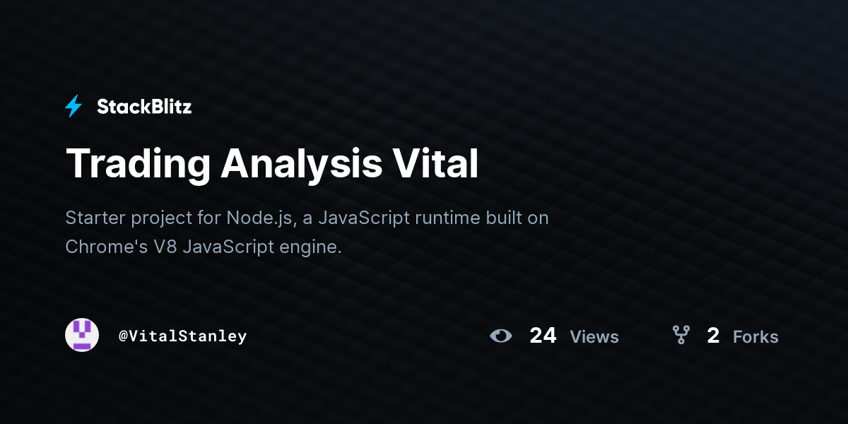 Trading Analysis Vital - StackBlitz
