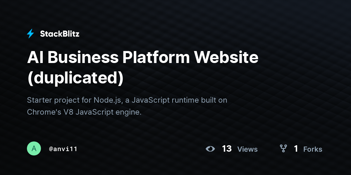 AI Business Platform Website (duplicated) - StackBlitz
