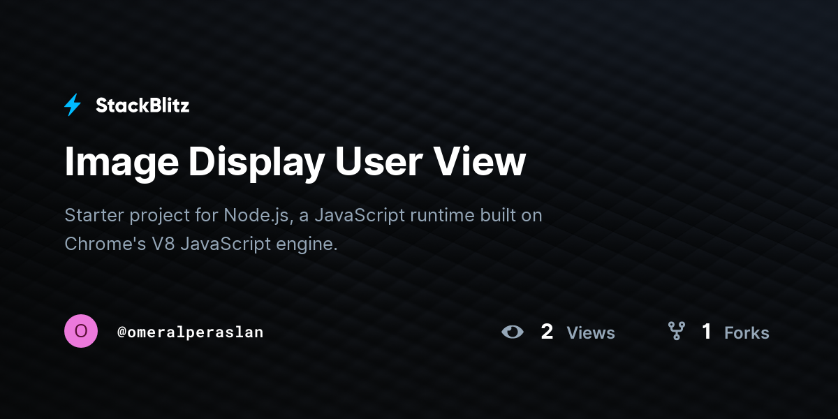 Image Display User View - StackBlitz