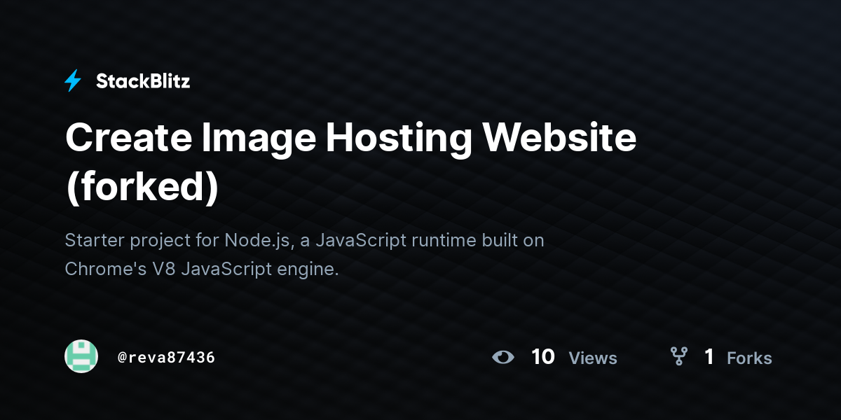 Create Image Hosting Website (forked) - StackBlitz