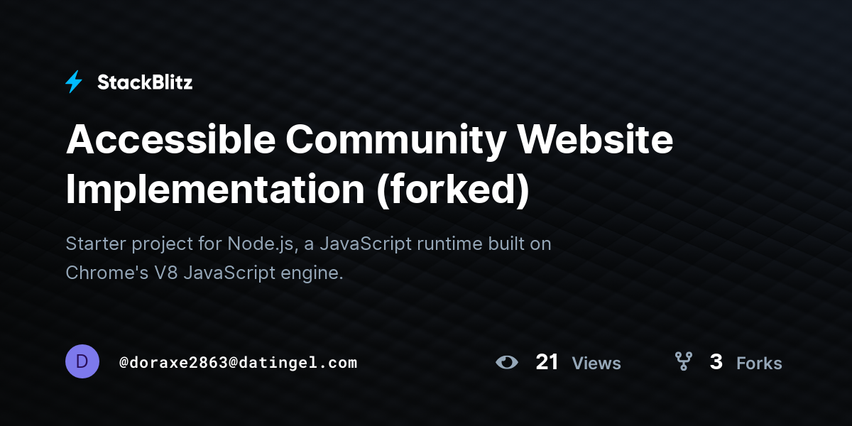 Accessible Community Website Implementation (forked) - StackBlitz