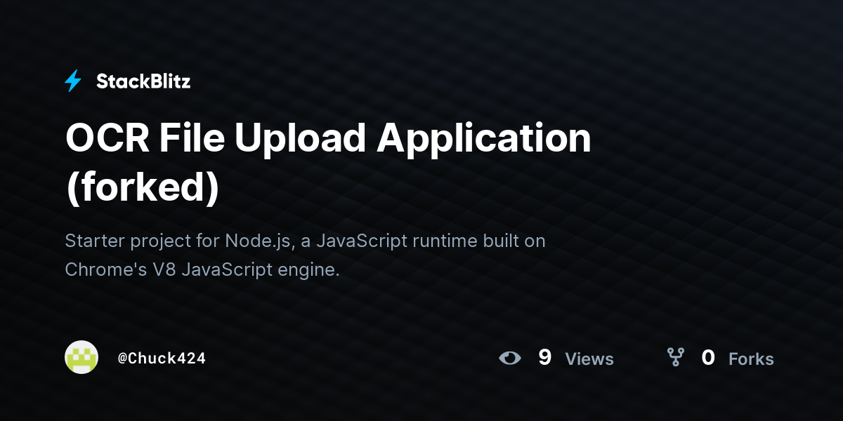 OCR File Upload Application (forked) - StackBlitz