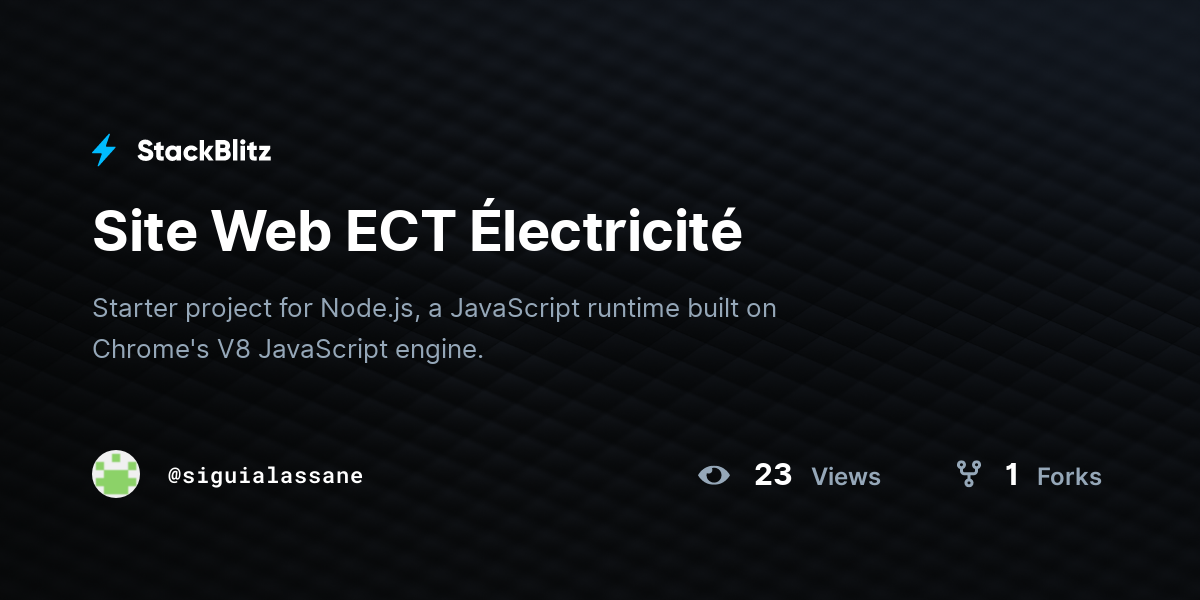 Site Web ECT Électricité - StackBlitz