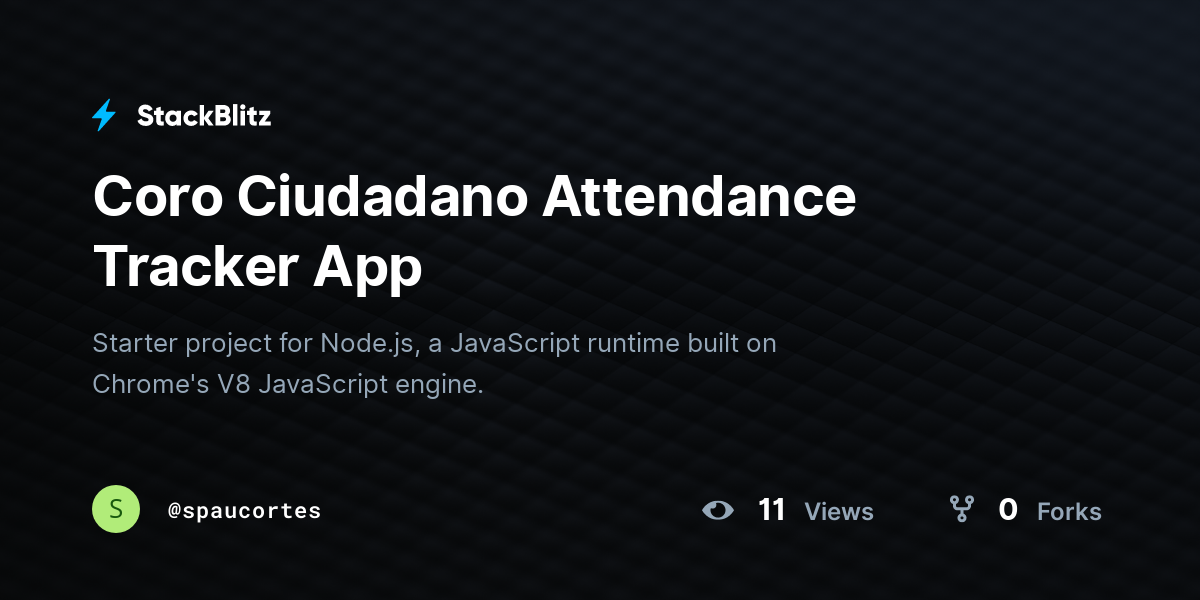 Coro Ciudadano Attendance Tracker App - StackBlitz