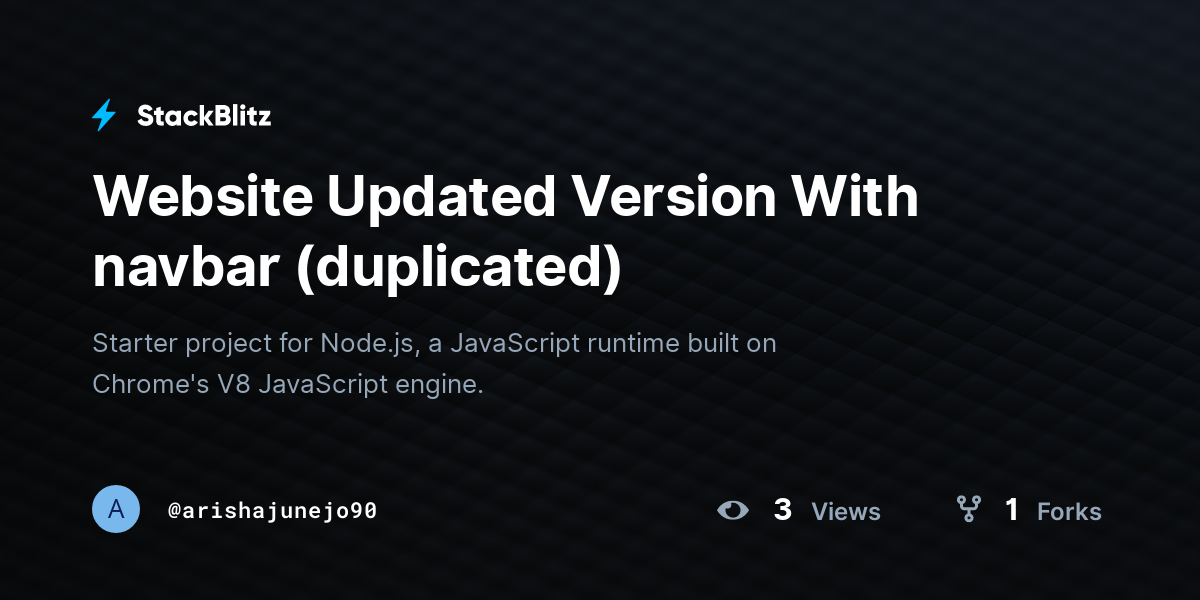 Website Updated Version With navbar (duplicated) - StackBlitz