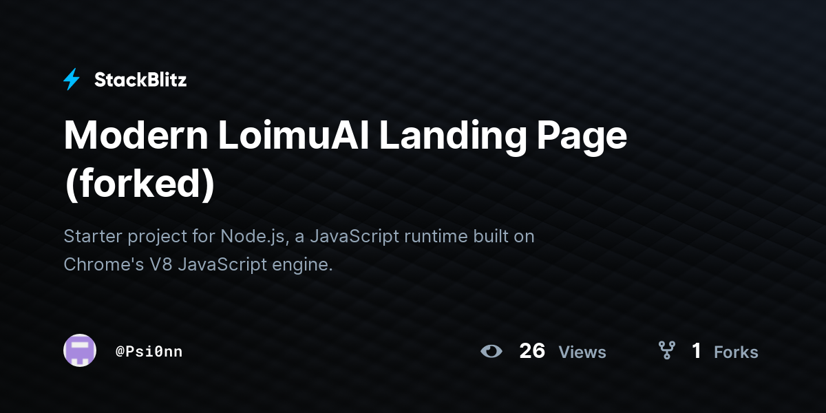 Modern LoimuAI Landing Page (forked) - StackBlitz